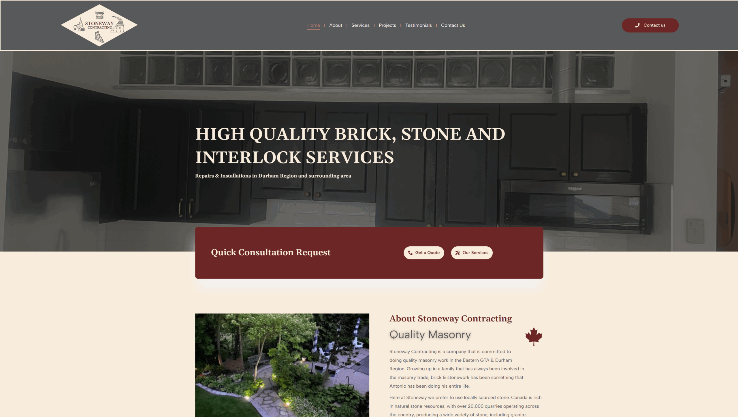 Snapshot of www.stonewaycontracting.com
